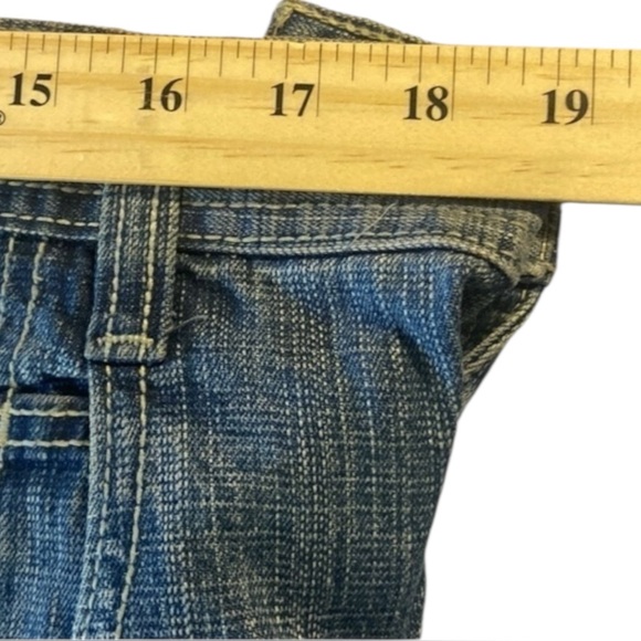 Y2K Red Tag SouthPole Baggy 3180 Jean Mid Blue Fade High Rise Zip Plus Size 38 - Picture 7 of 10